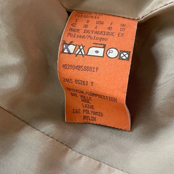 HUGO by Hugo Boss Wool Blend Belted Trench Coat – Size 38 (US6) - Picture 8 of 8